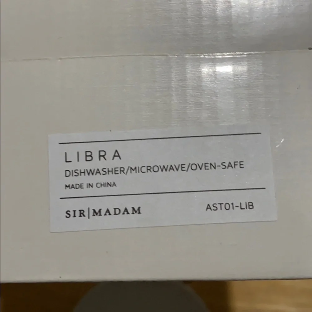 NIB Sir Madam Libra Pattern Large Oversized mug
